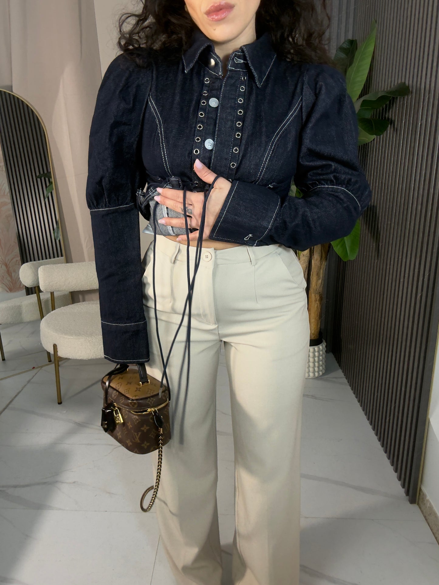 Pantalone beige dritto