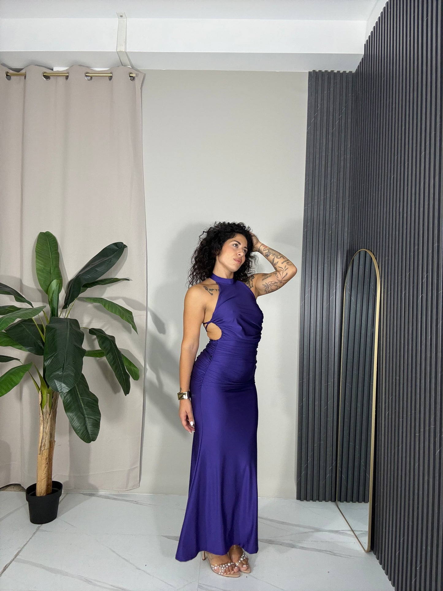 Abito sirena viola