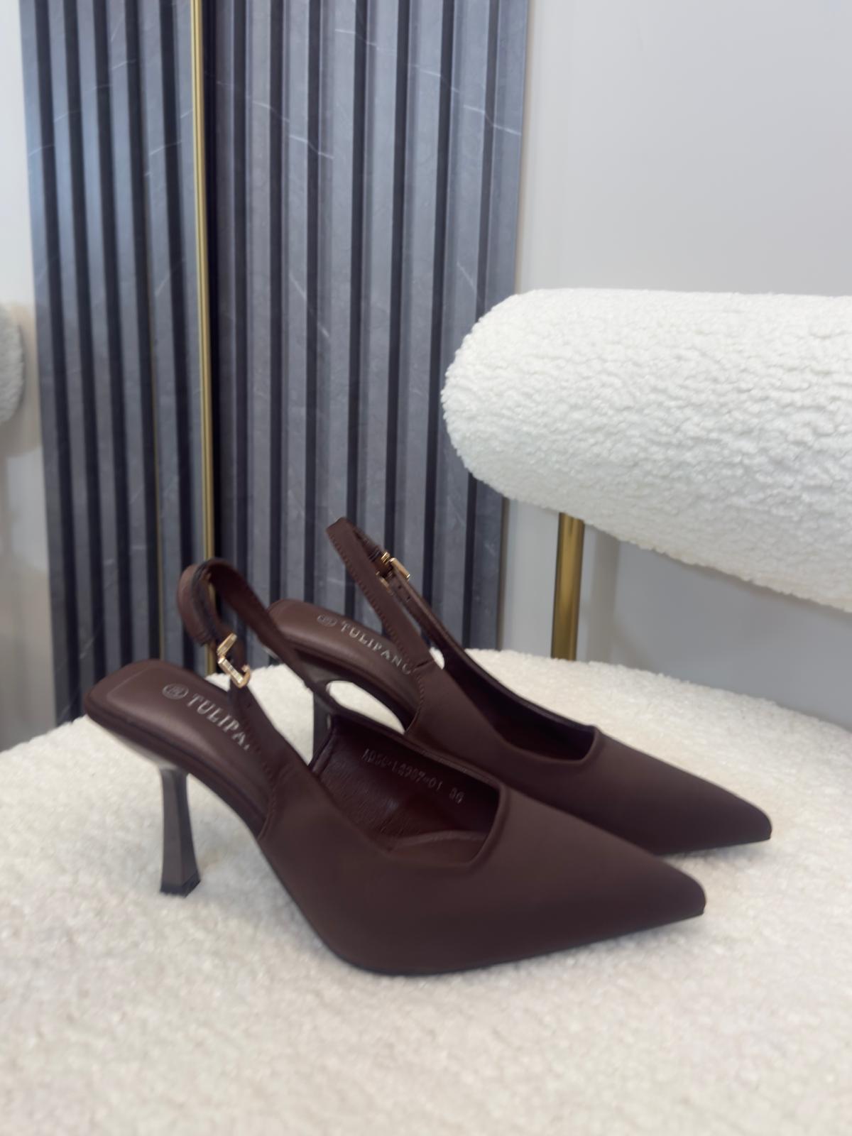 Décolleté Slingback marrone cioccolato