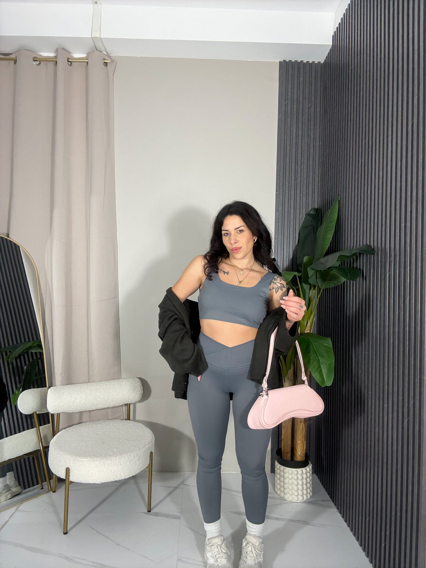 Coordinato fitness Sivilla grigio