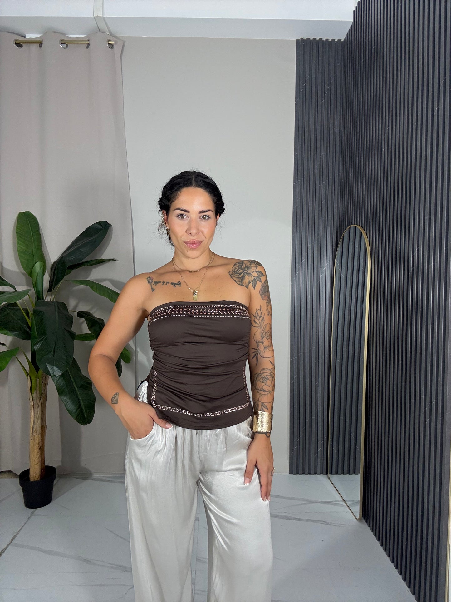 Top Soleil marrone