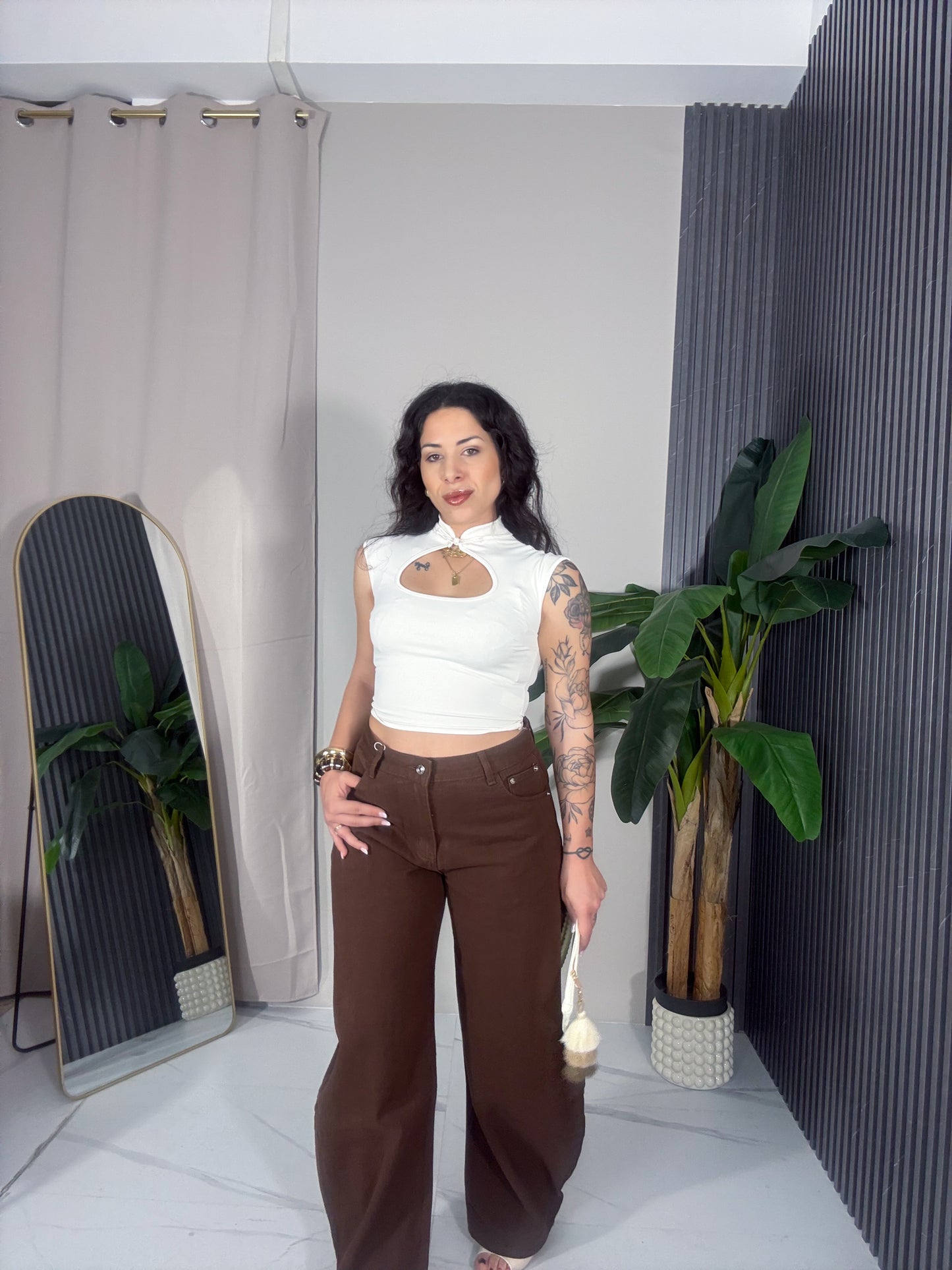 Jeans balloon Brown