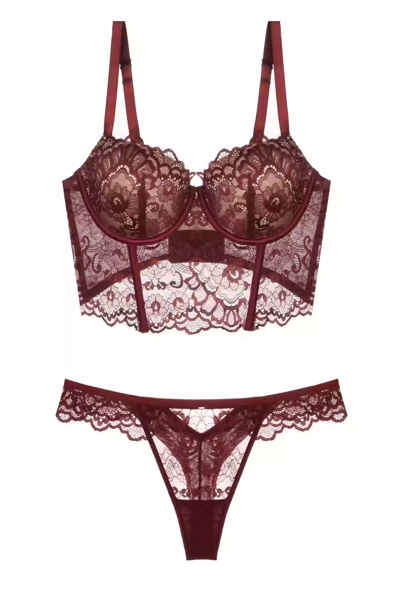 Coordinato corpetto pizzo