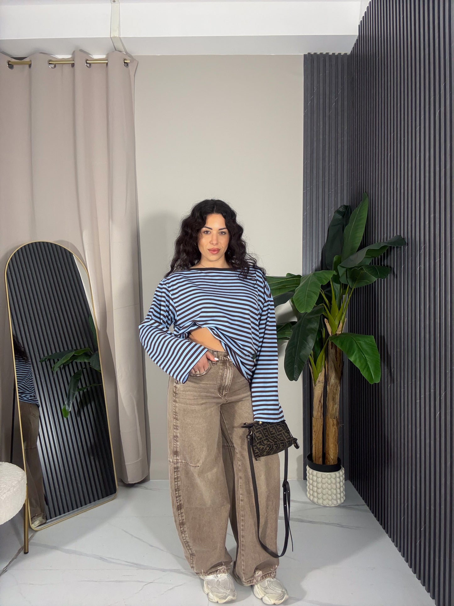 Jeans Balloon Scoloriti Beige