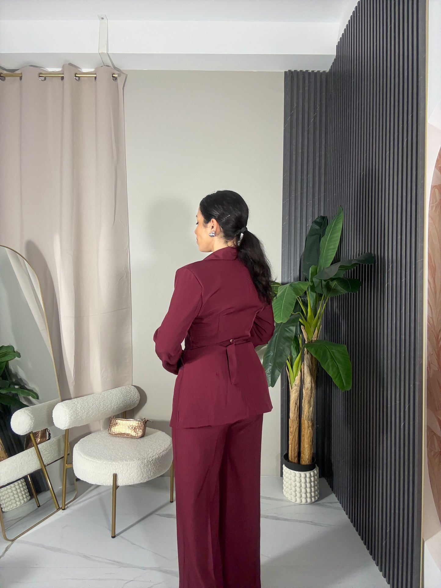 Tailleur Evelin bordeaux