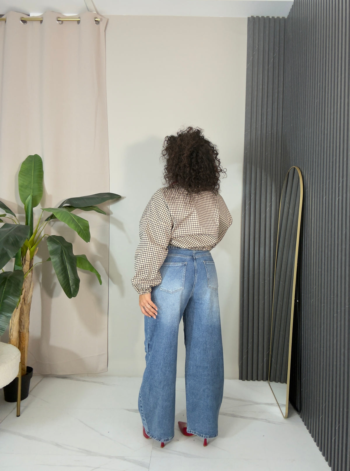 Jeans balloon vita alta