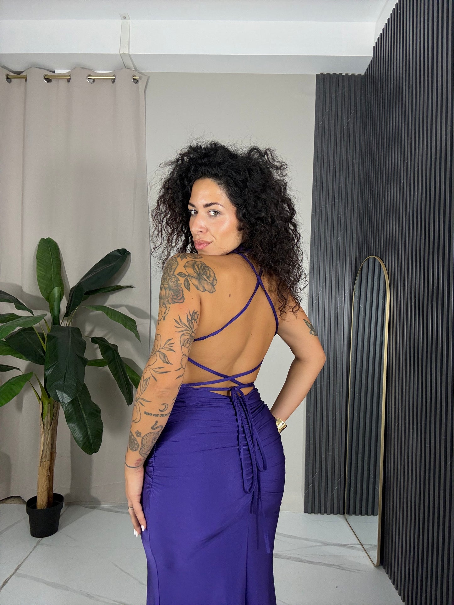 Abito sirena viola