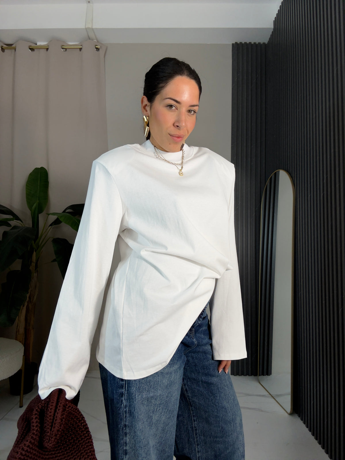 Maglia Strutturata Oversize Bianca