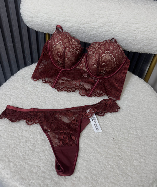 Coordinato corpetto pizzo