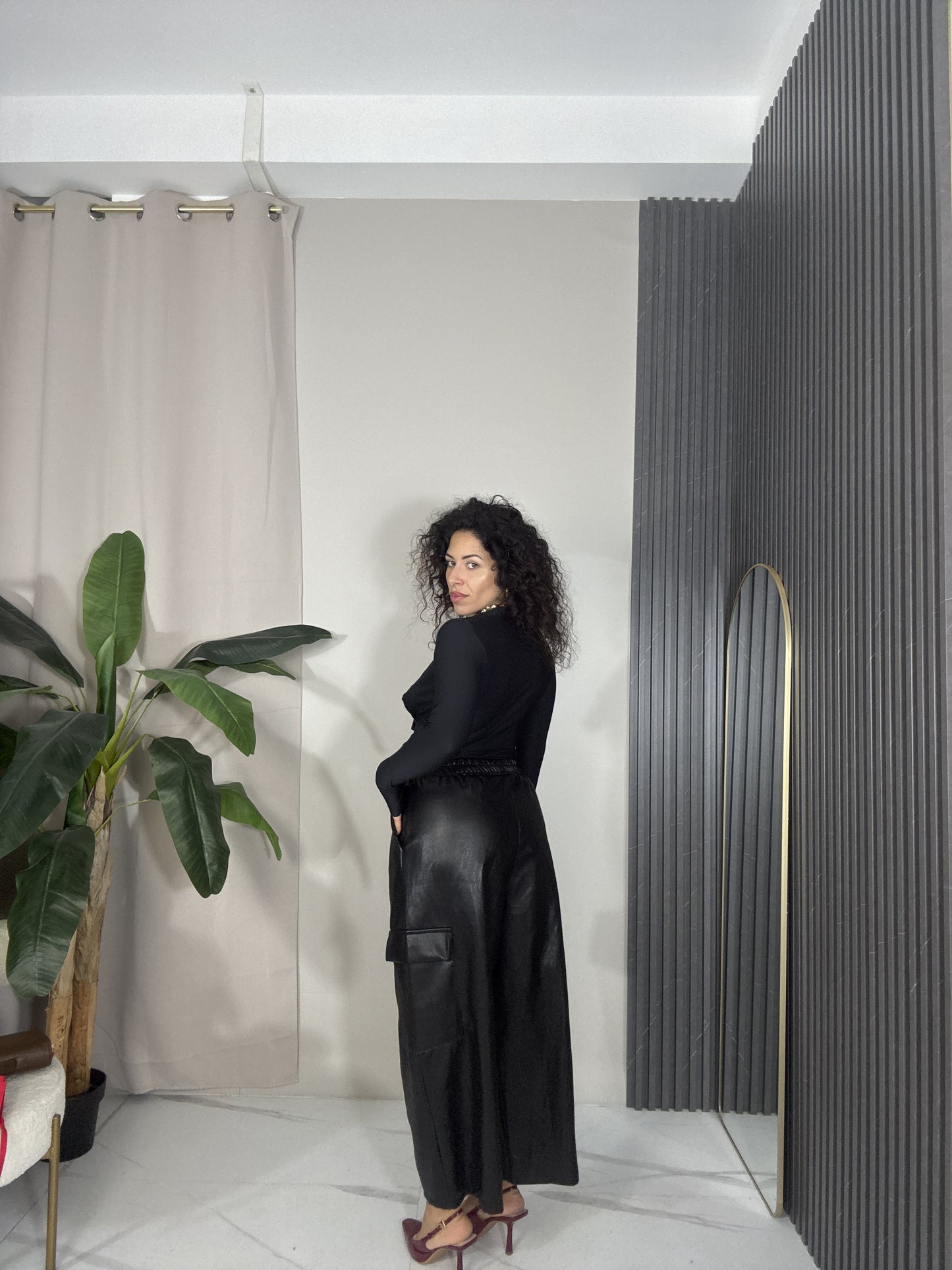 Pantalone in pelle
