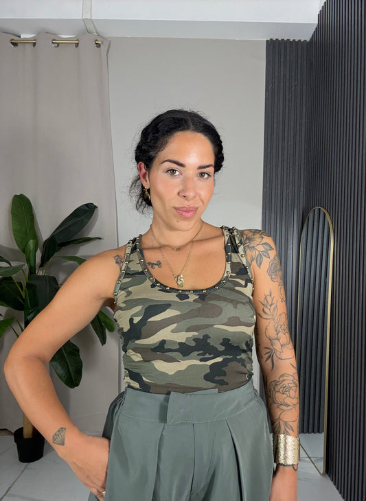 Canotta militare borchie