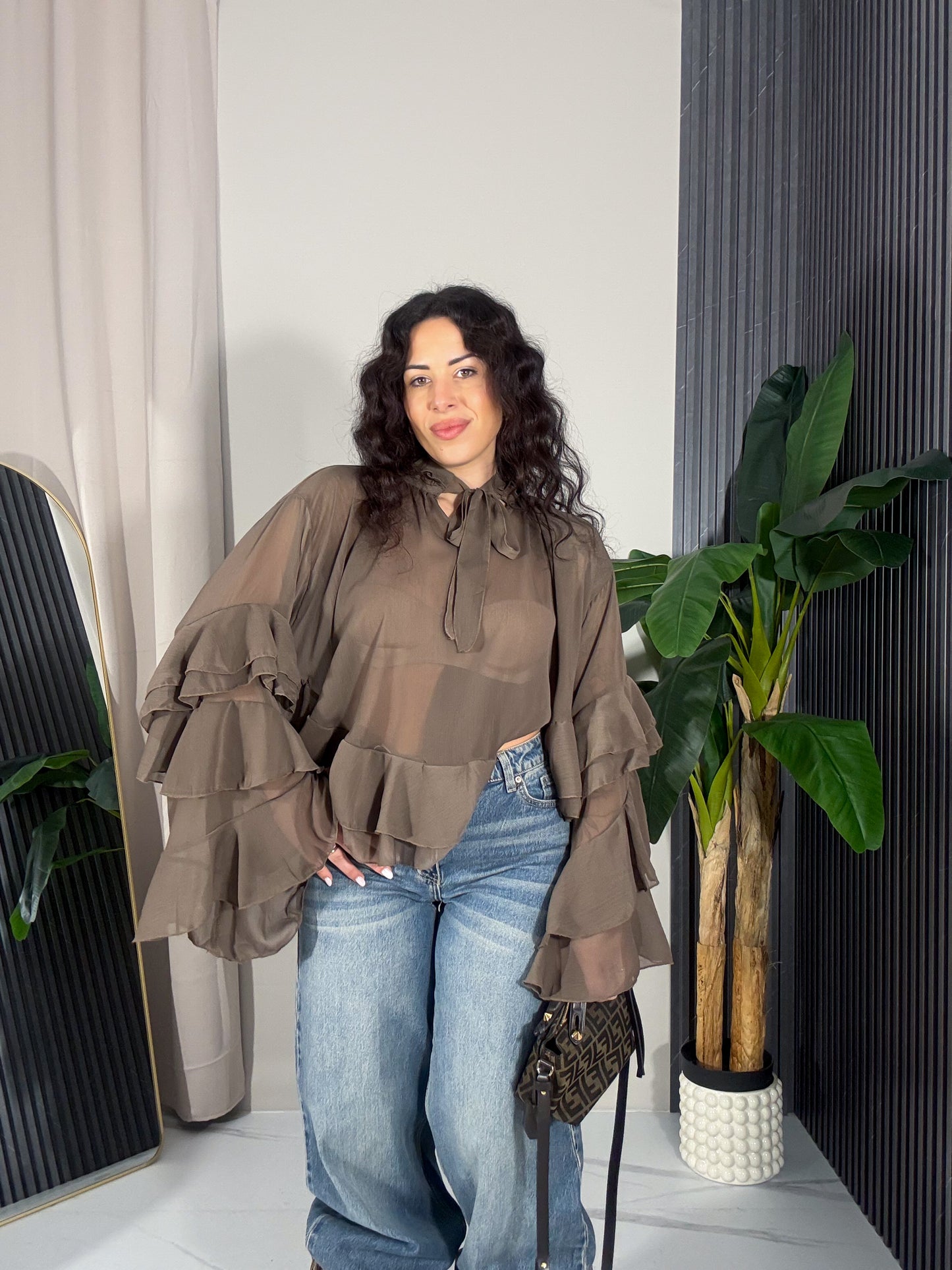 Camicia Romina marrone