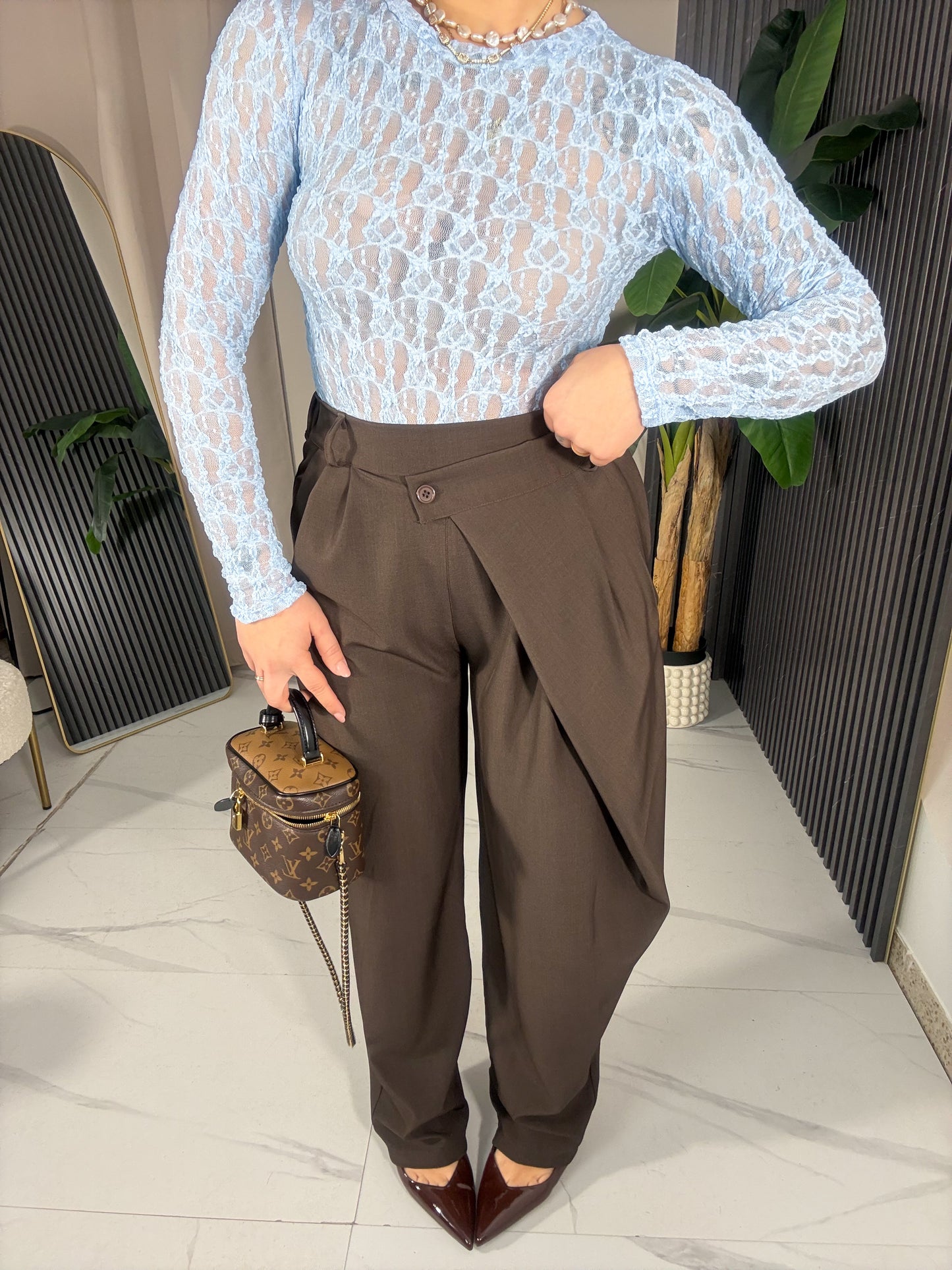 Pantalone Couture marrone