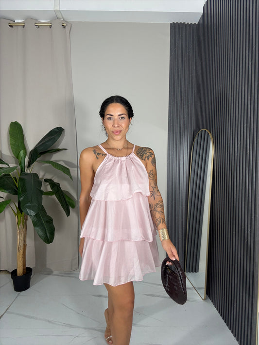 Abito balze rosa