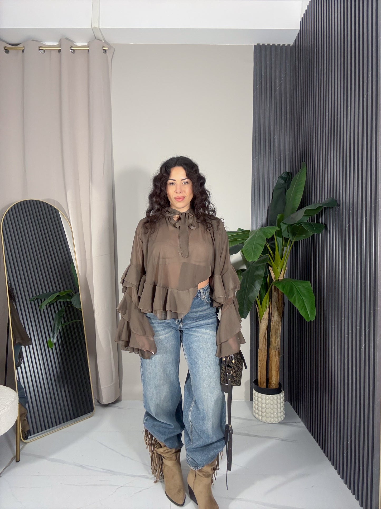 Camicia Romina marrone