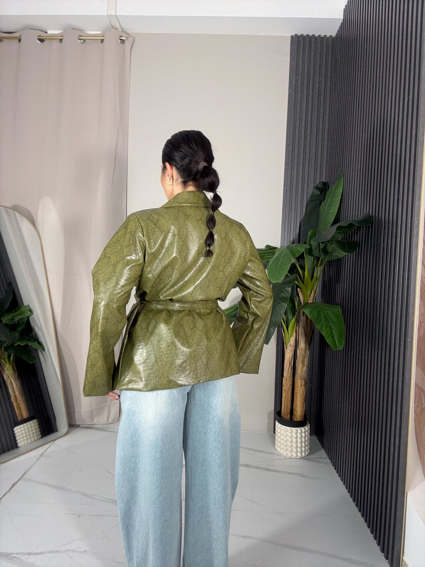 Blazer pitonata verde