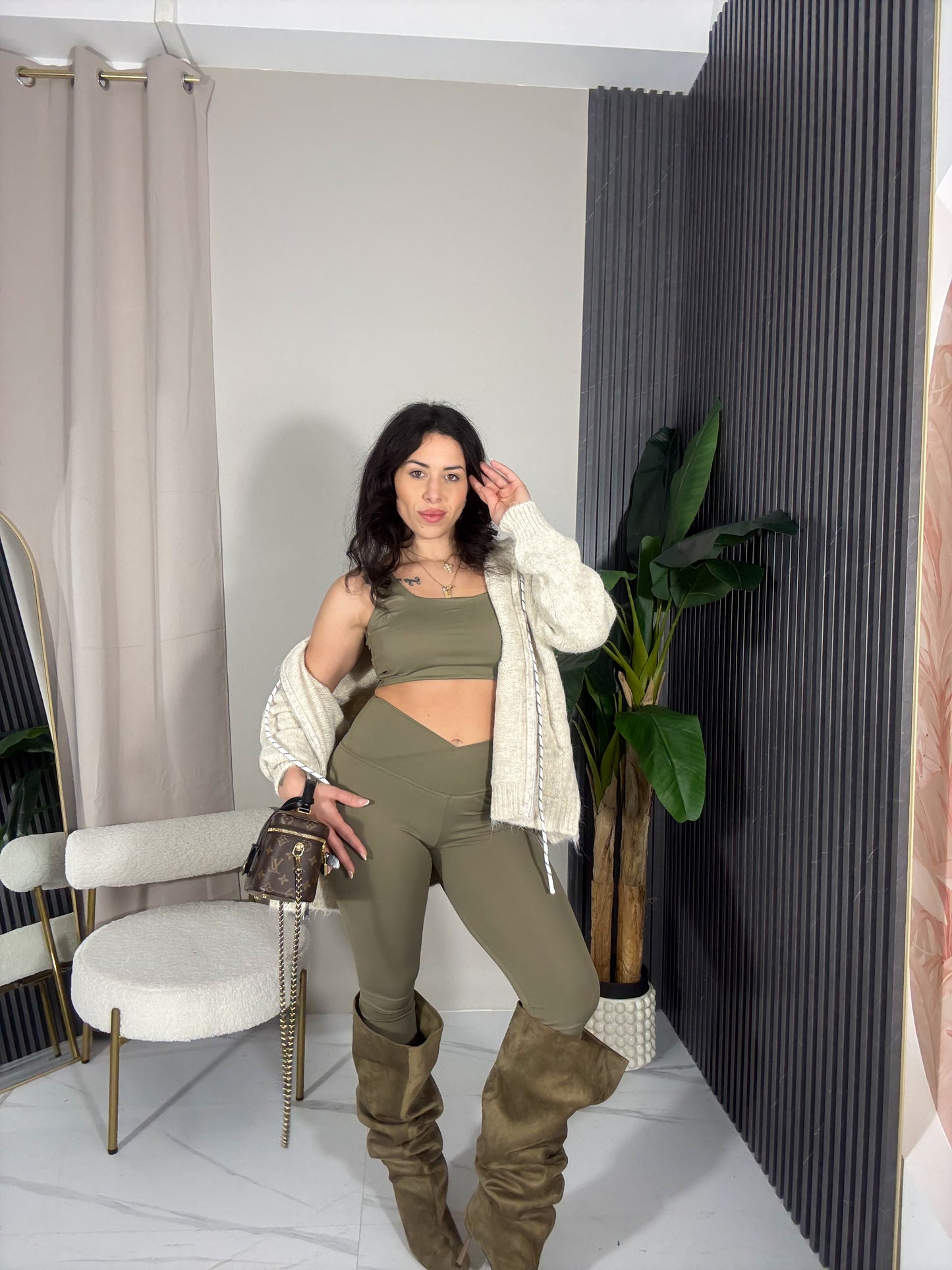 Coordinato fitness Sivilla verde