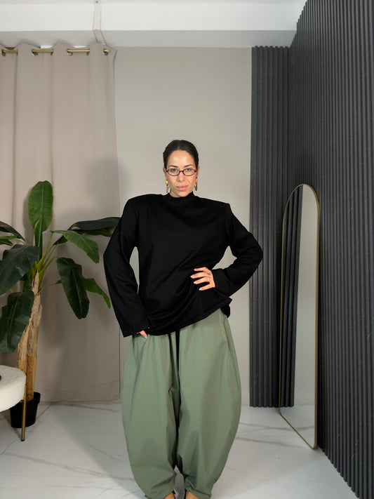 Maglia Strutturata Oversize nera