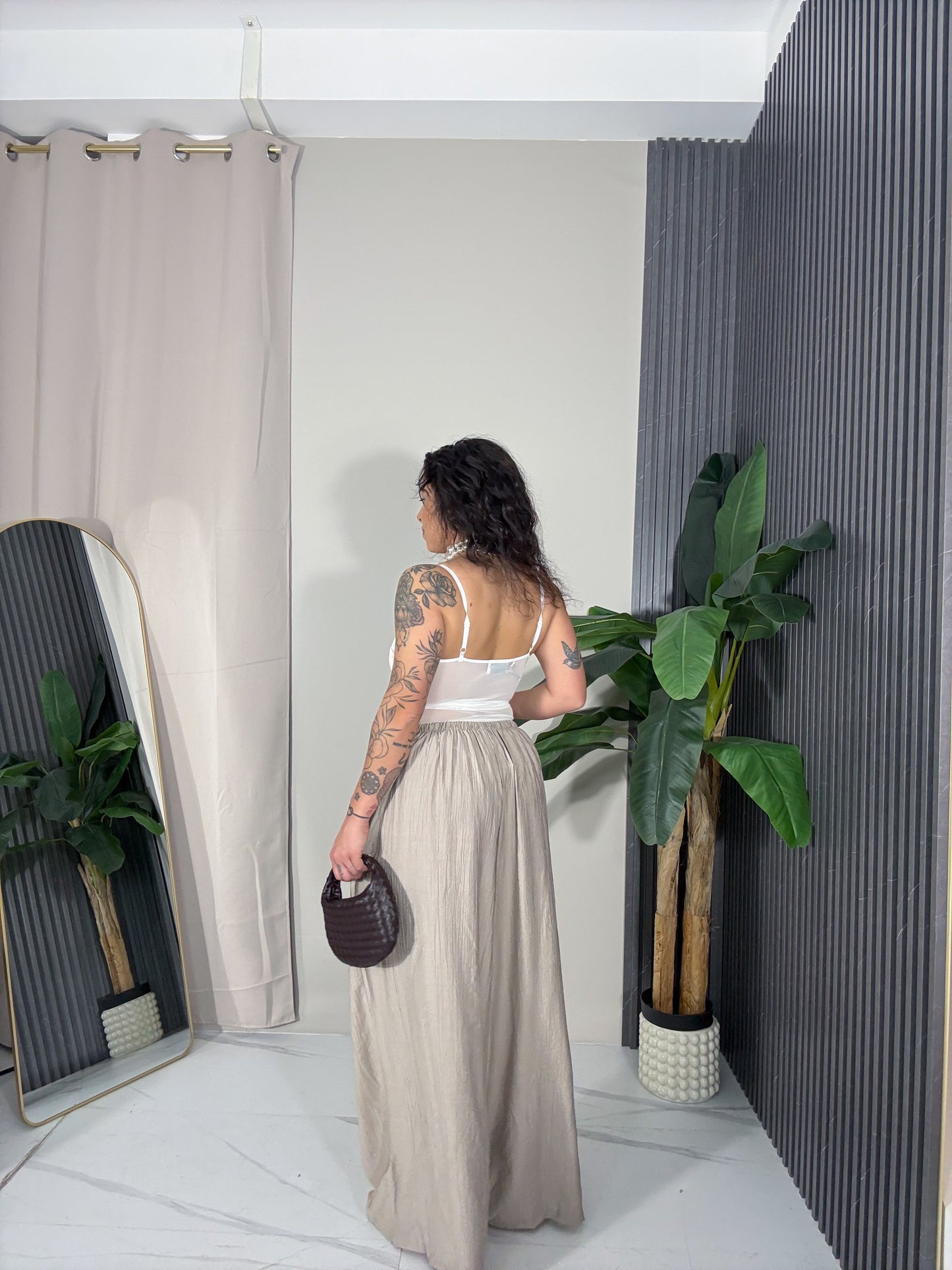 Pantalone Maya tortora