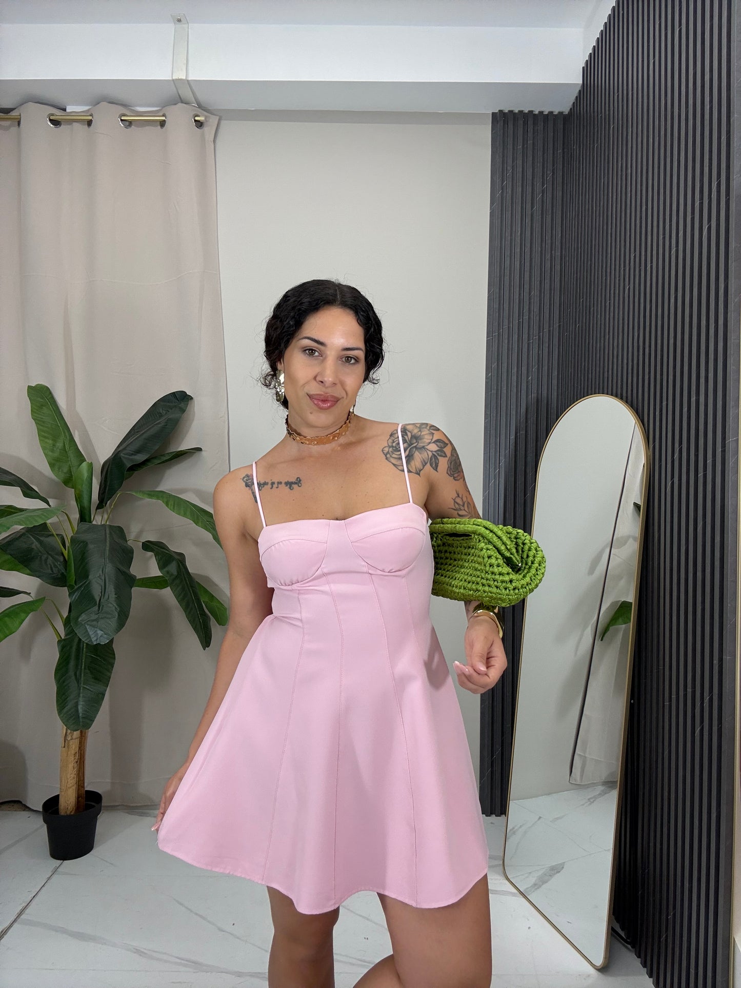 Abito corto Ada rosa