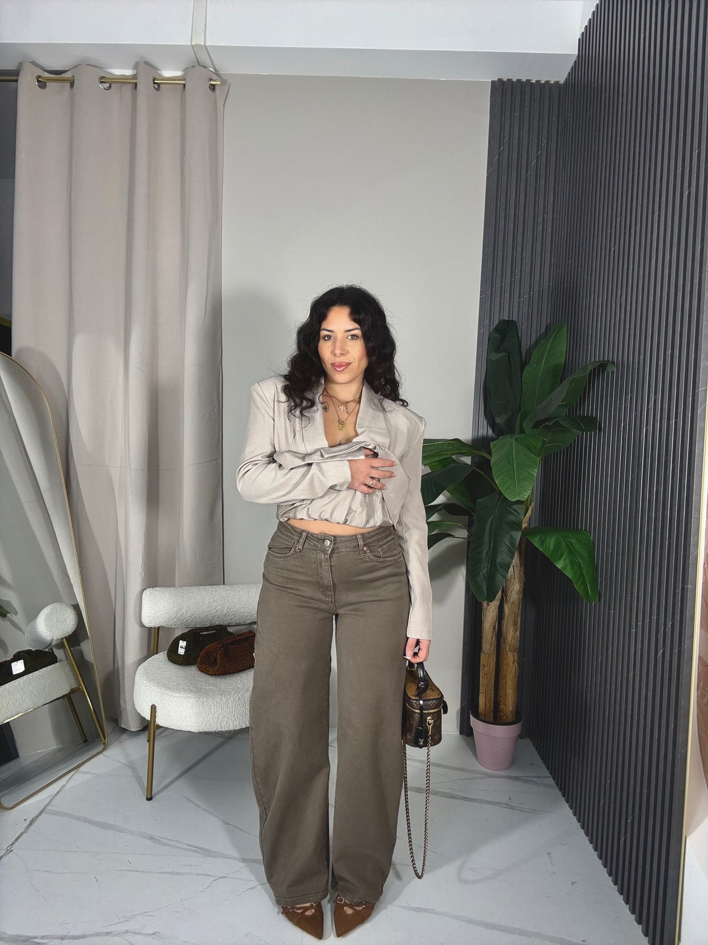 Jeans balloon nocciola