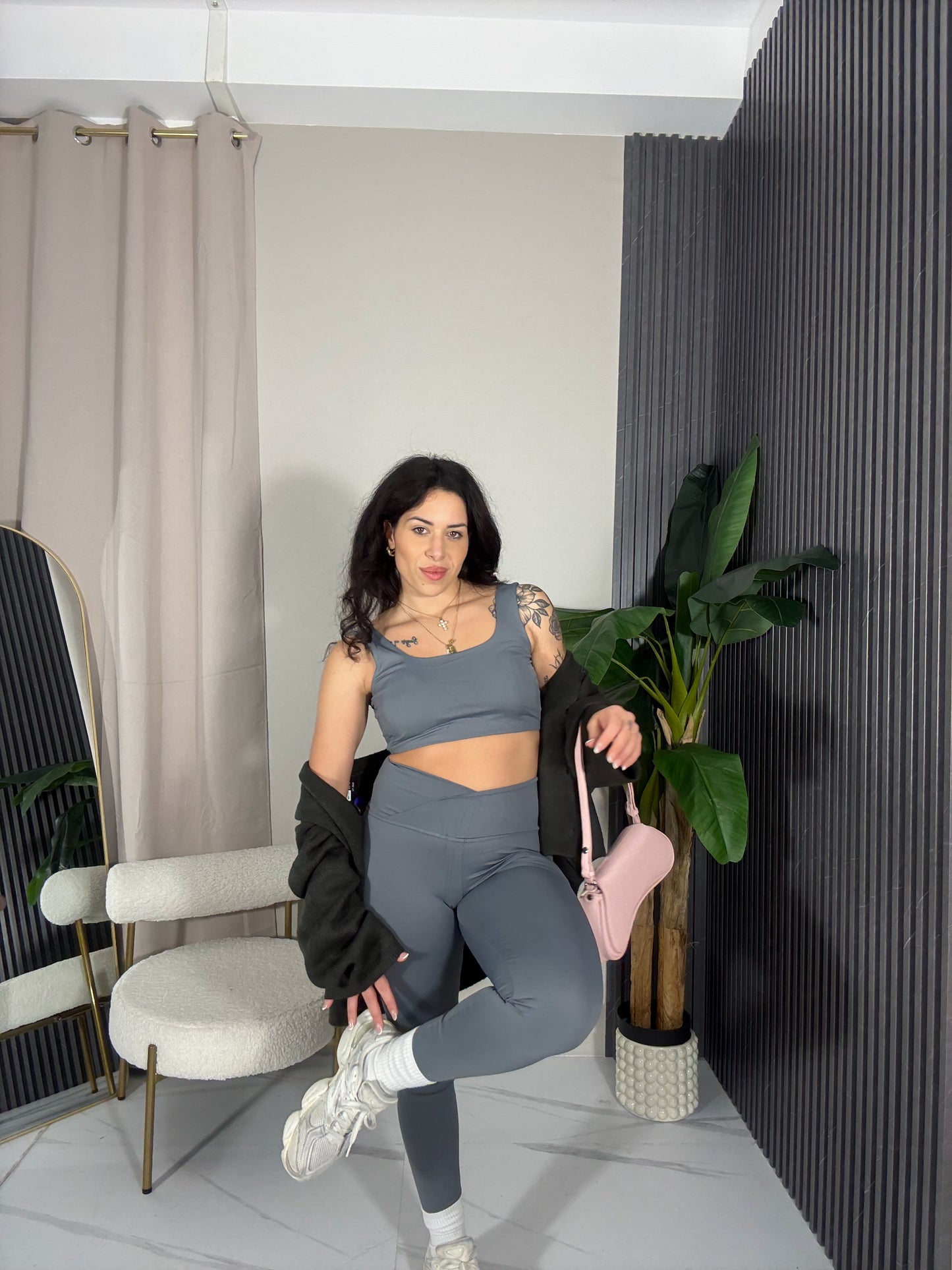 Coordinato fitness Sivilla grigio