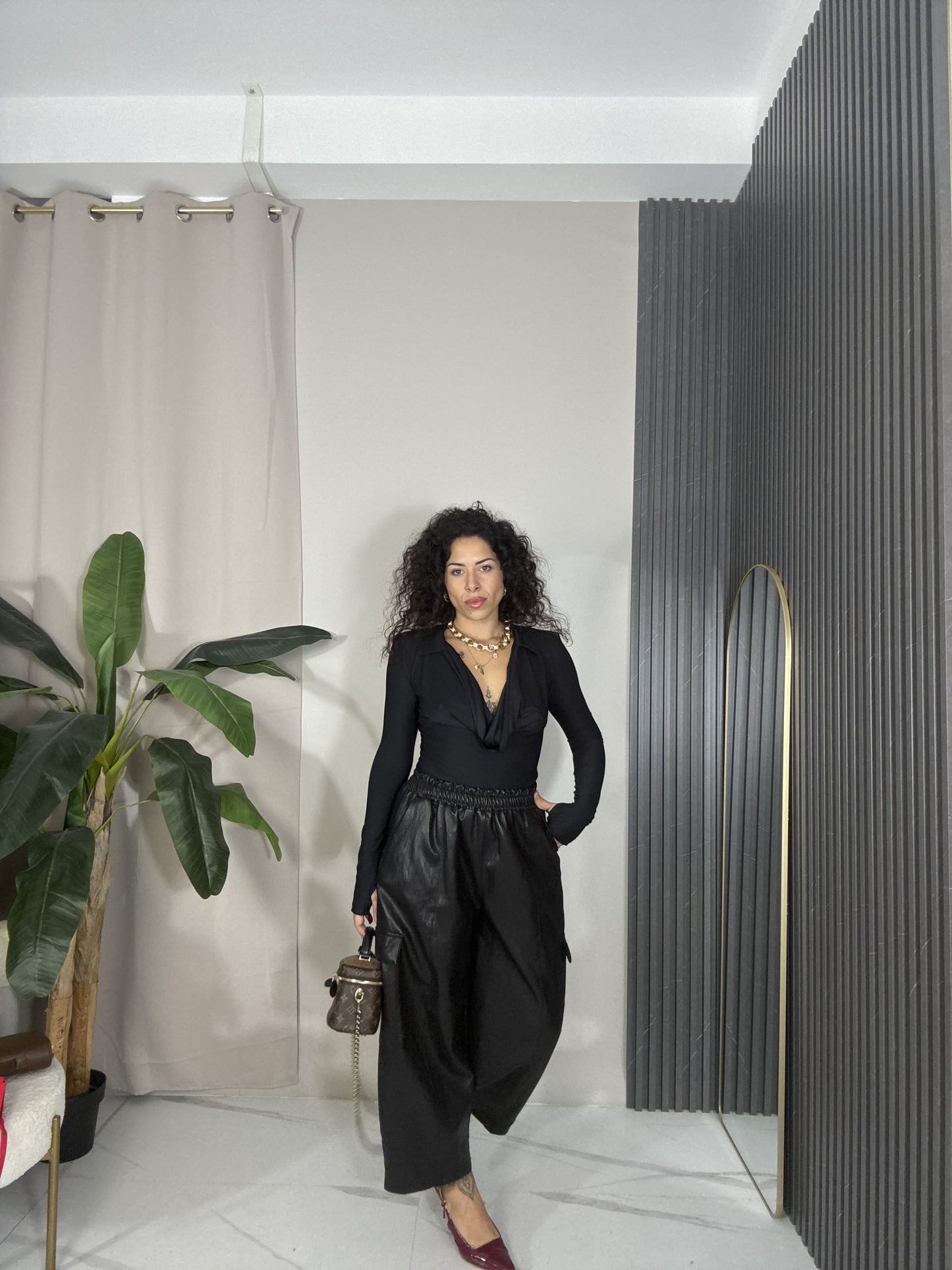 Pantalone in pelle