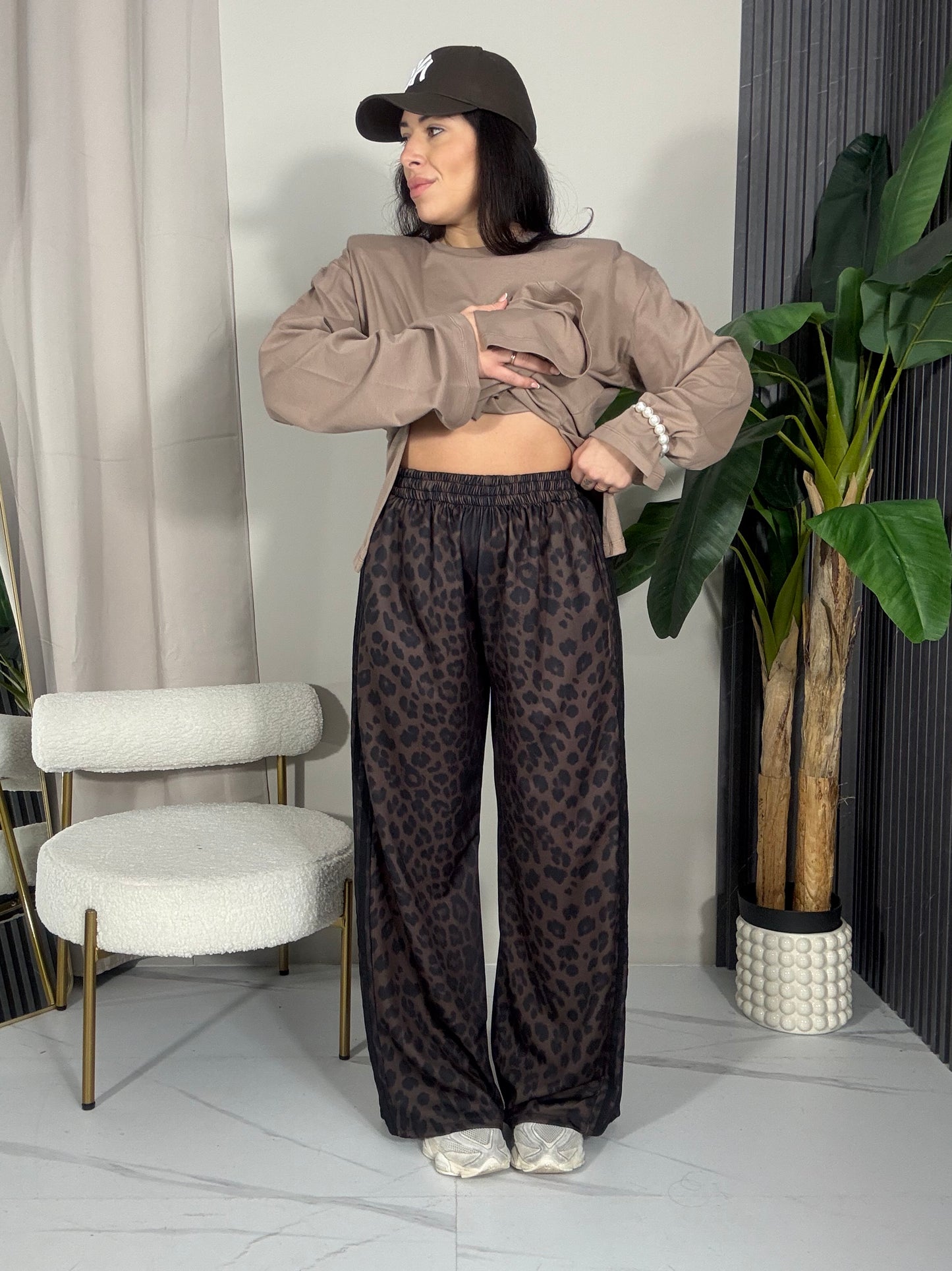 Pantalone tuta maculato