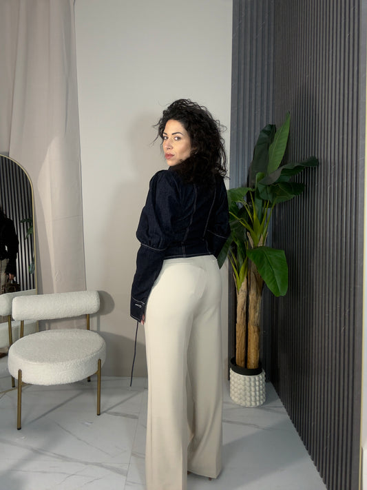 Pantalone beige dritto