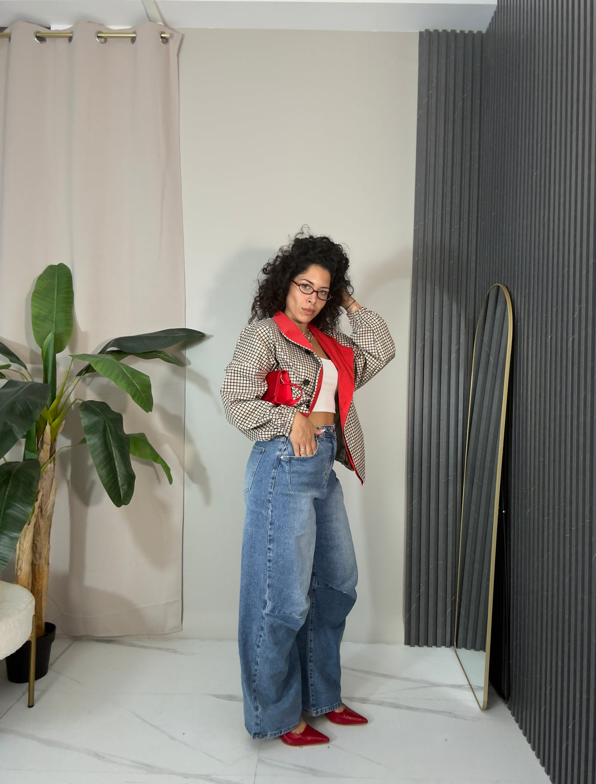 Jeans balloon vita alta