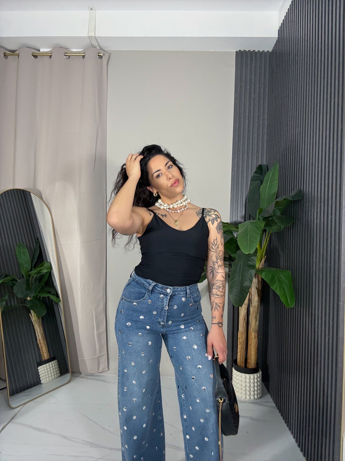 Jeans borchie