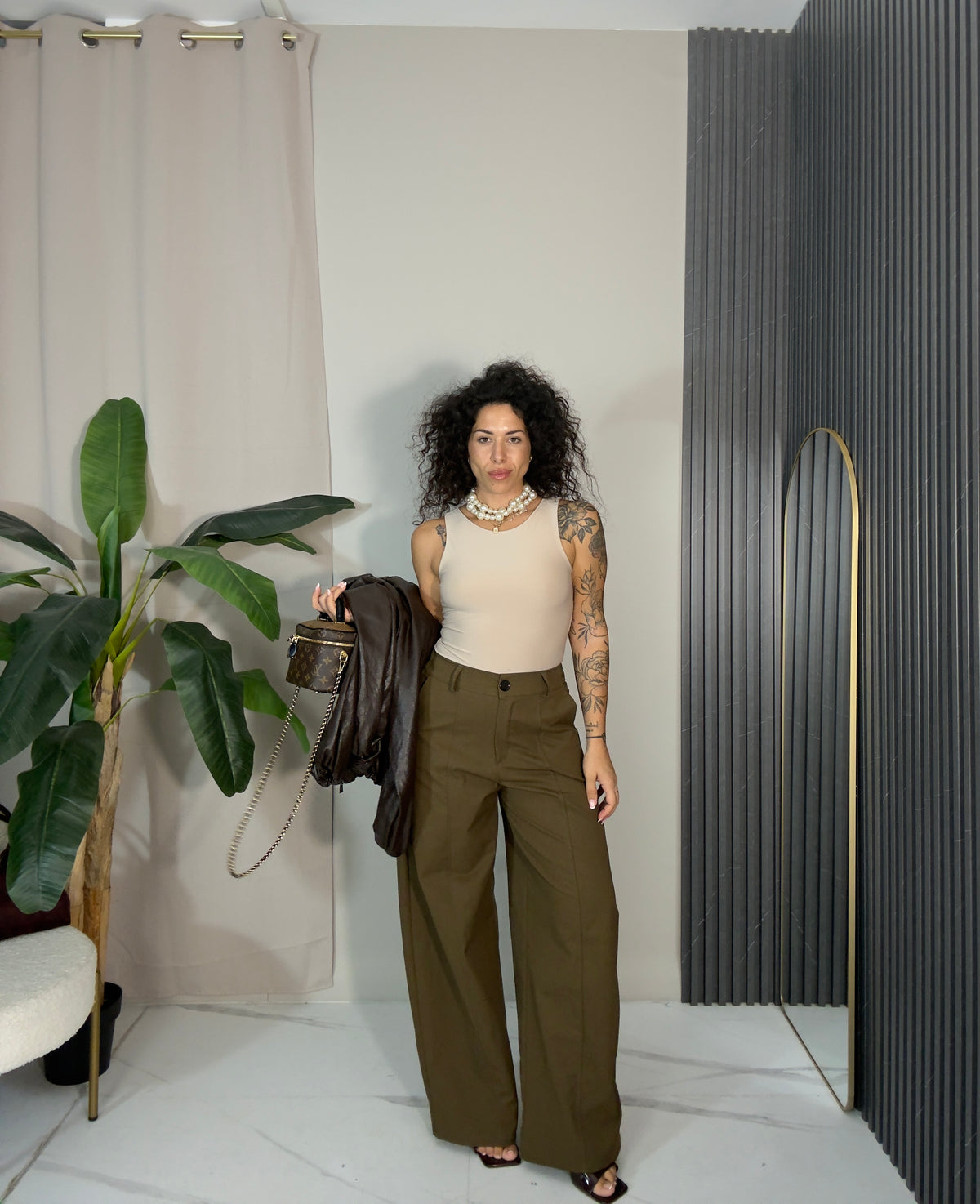 Pantalone sartoriale Khaki