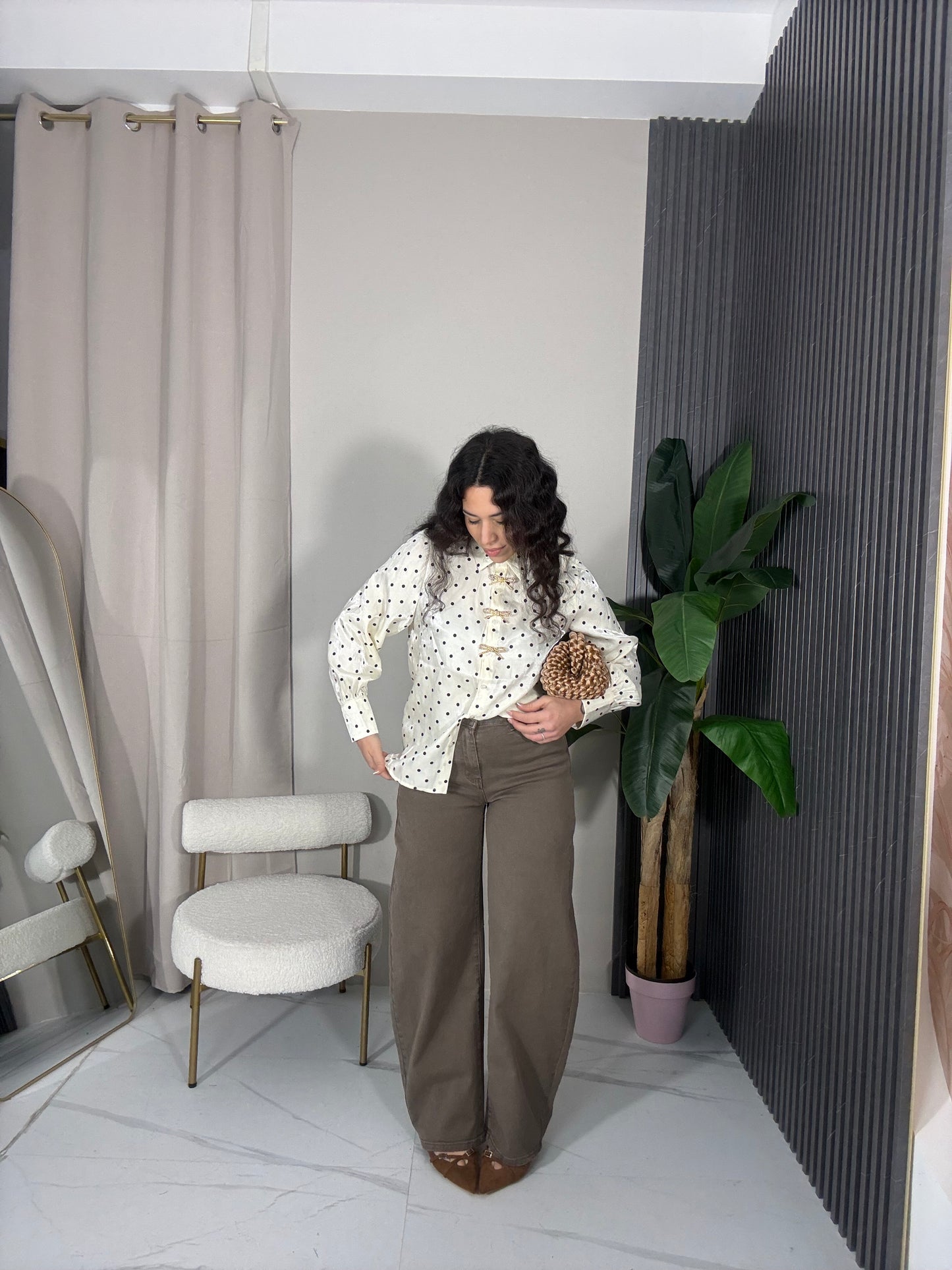 Jeans balloon nocciola