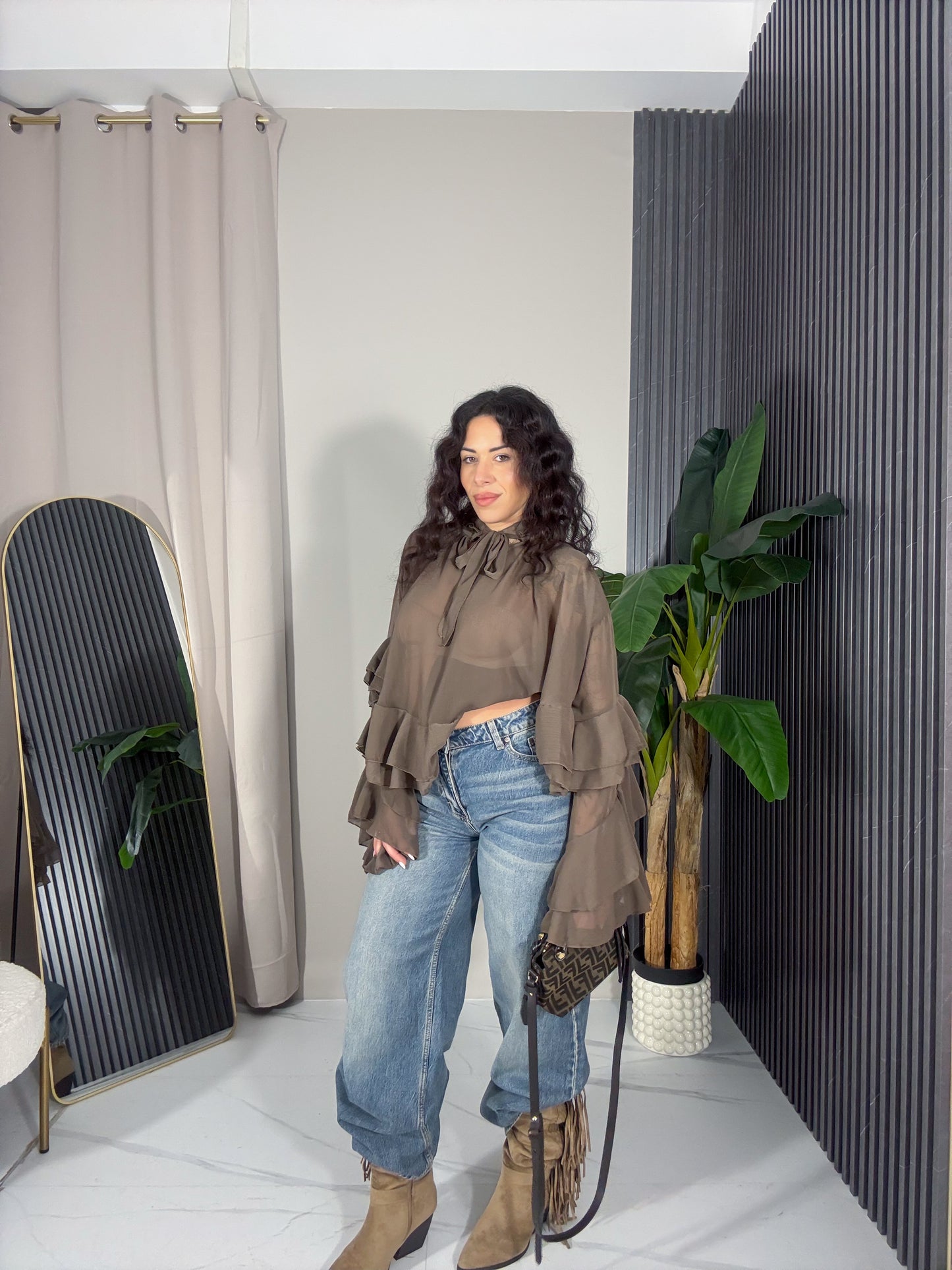 Camicia Romina marrone