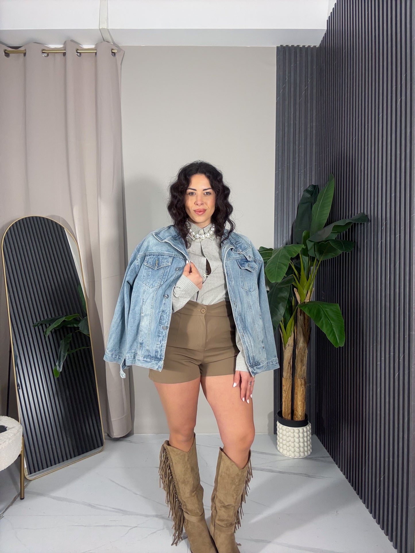 Giacca oversize denim