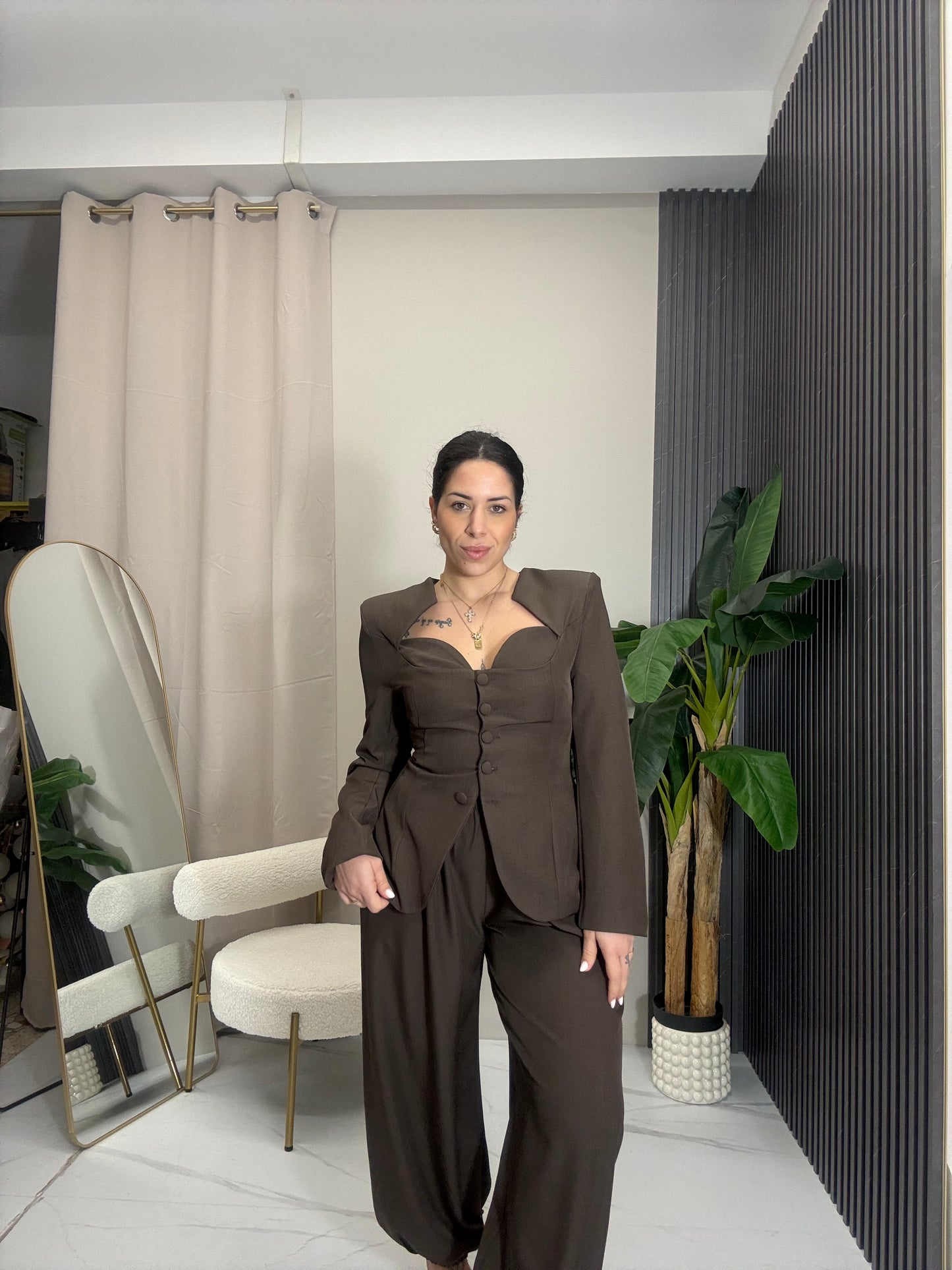 Tailleur Ambra marrone