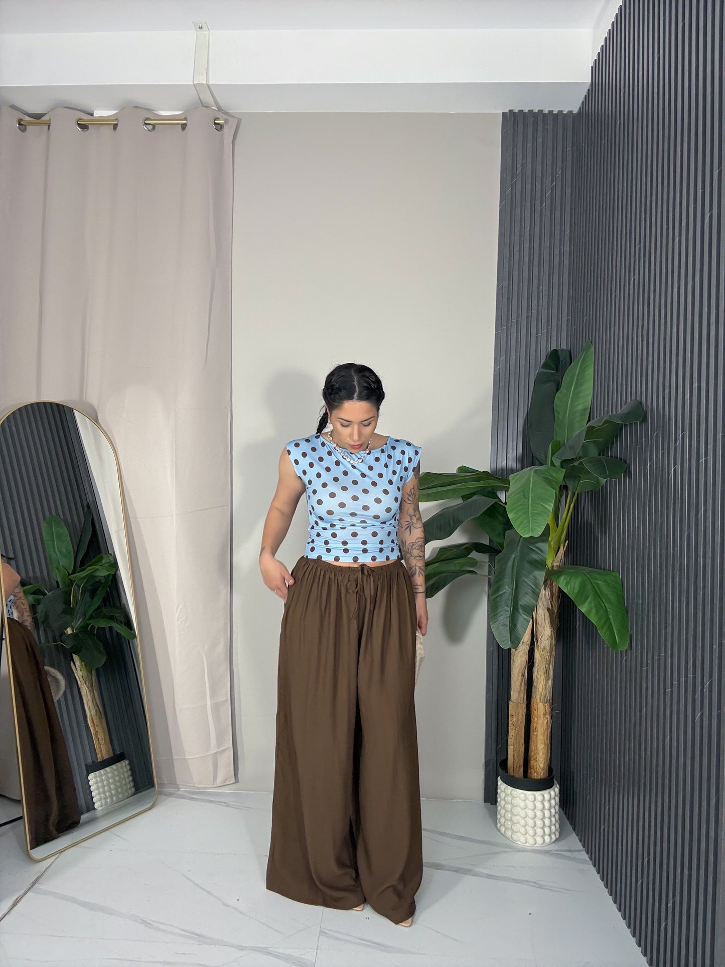 Pantalone Maya marrone