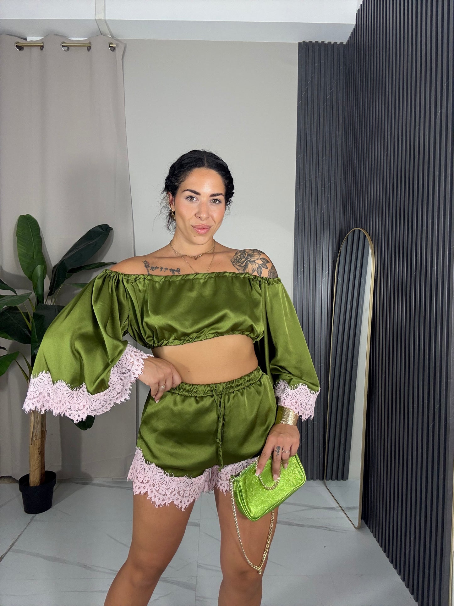 Coordinato barbie verde