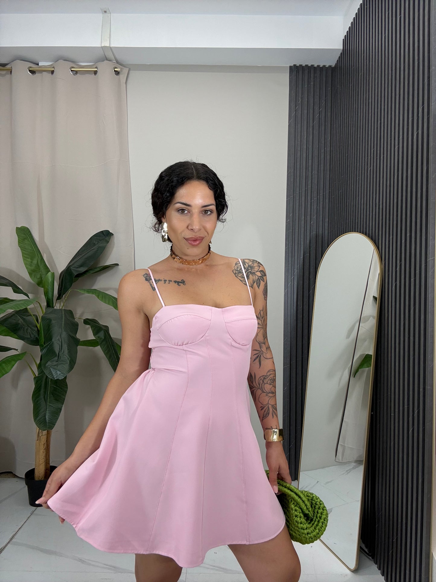 Abito corto Ada rosa