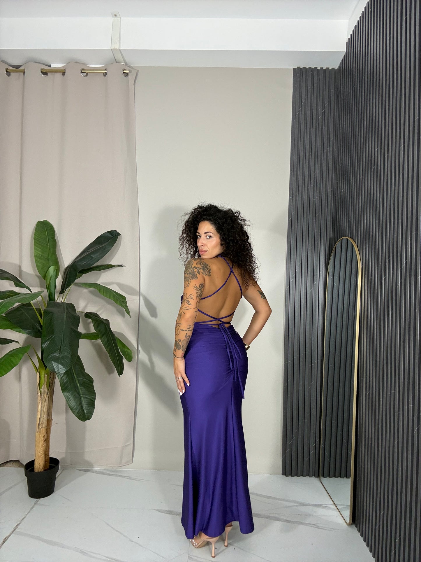 Abito sirena viola