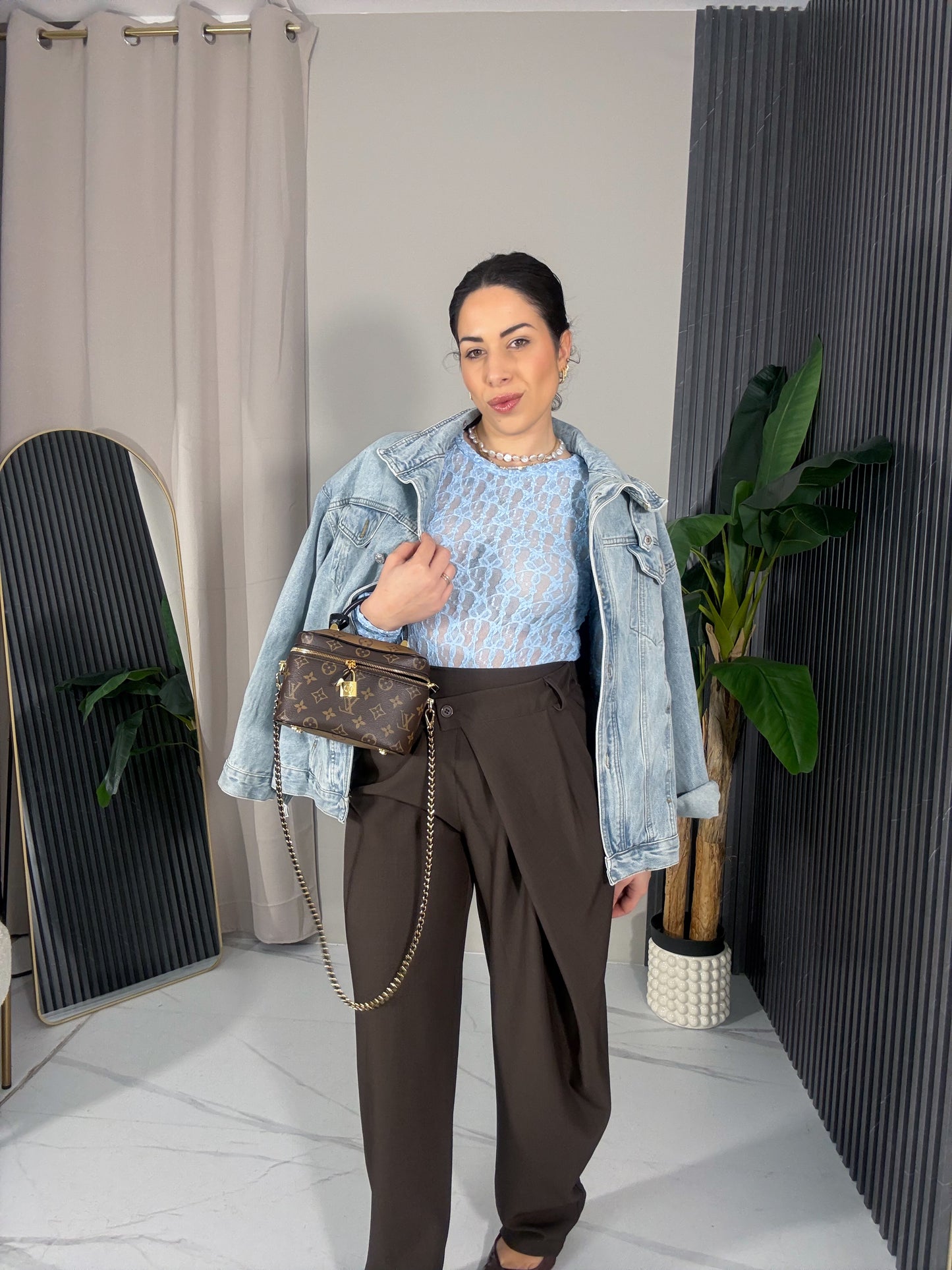 Pantalone Couture marrone