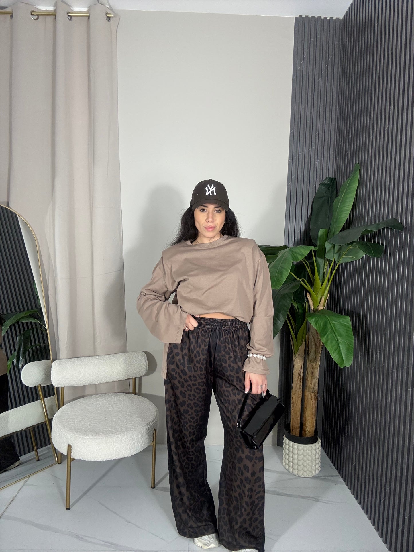 Pantalone tuta maculato