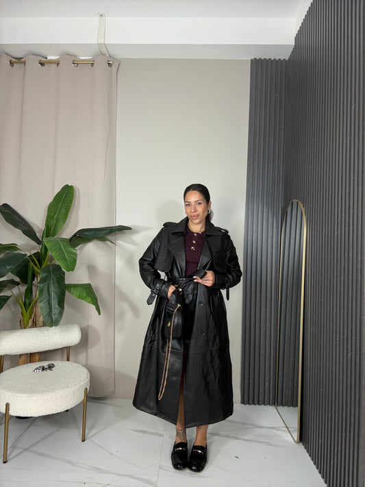 Trench in pelle