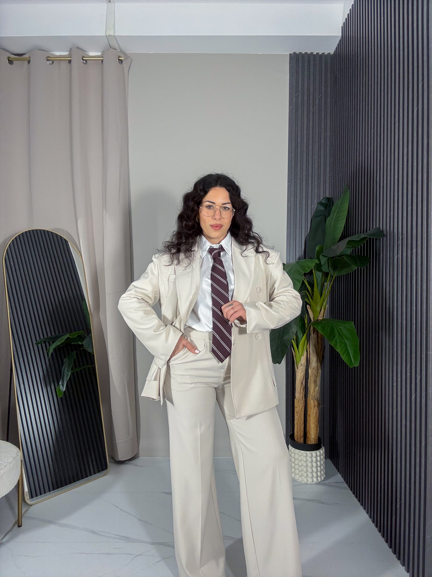 Tailleur Amanda beige