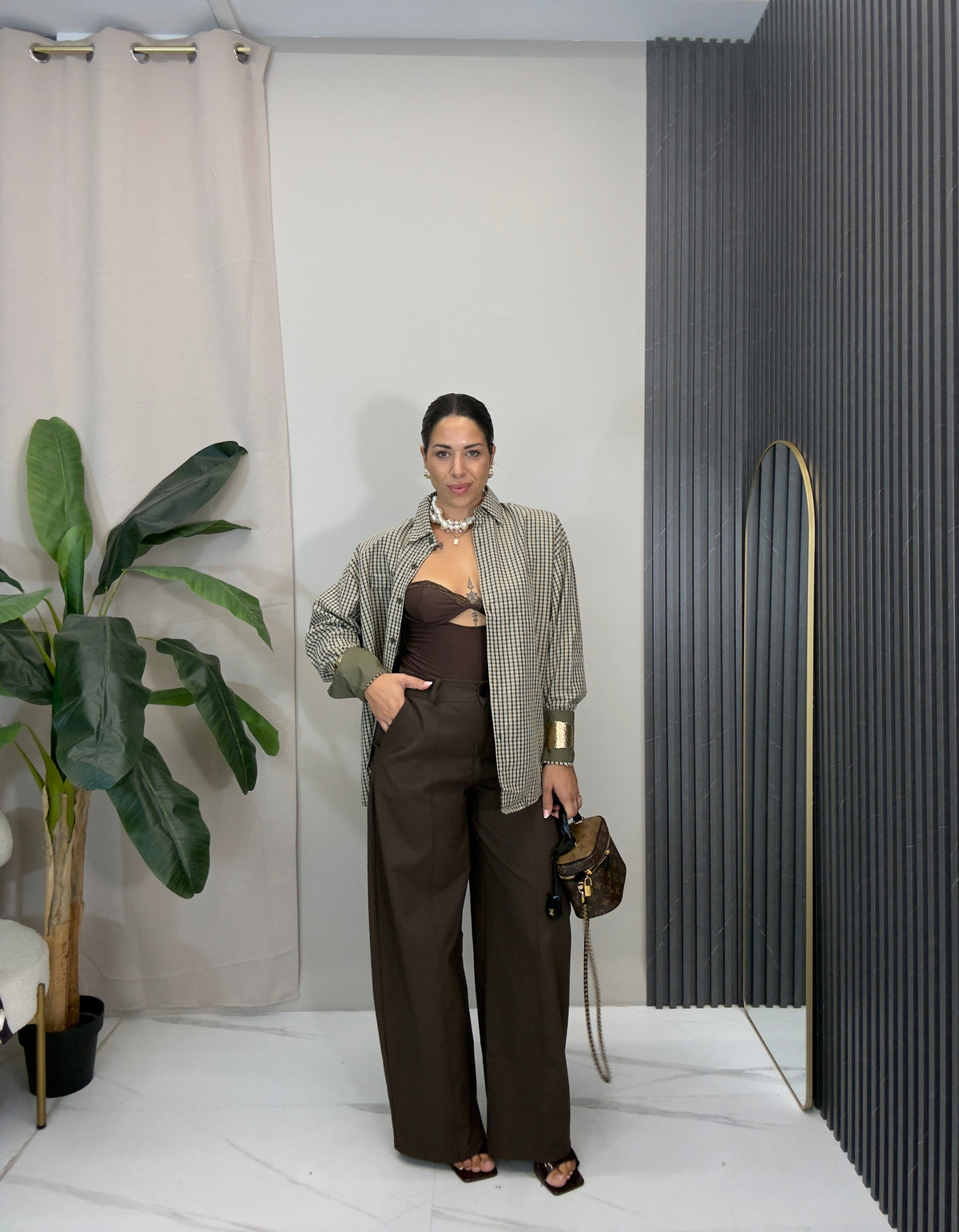 Pantalone sartoriale marrone