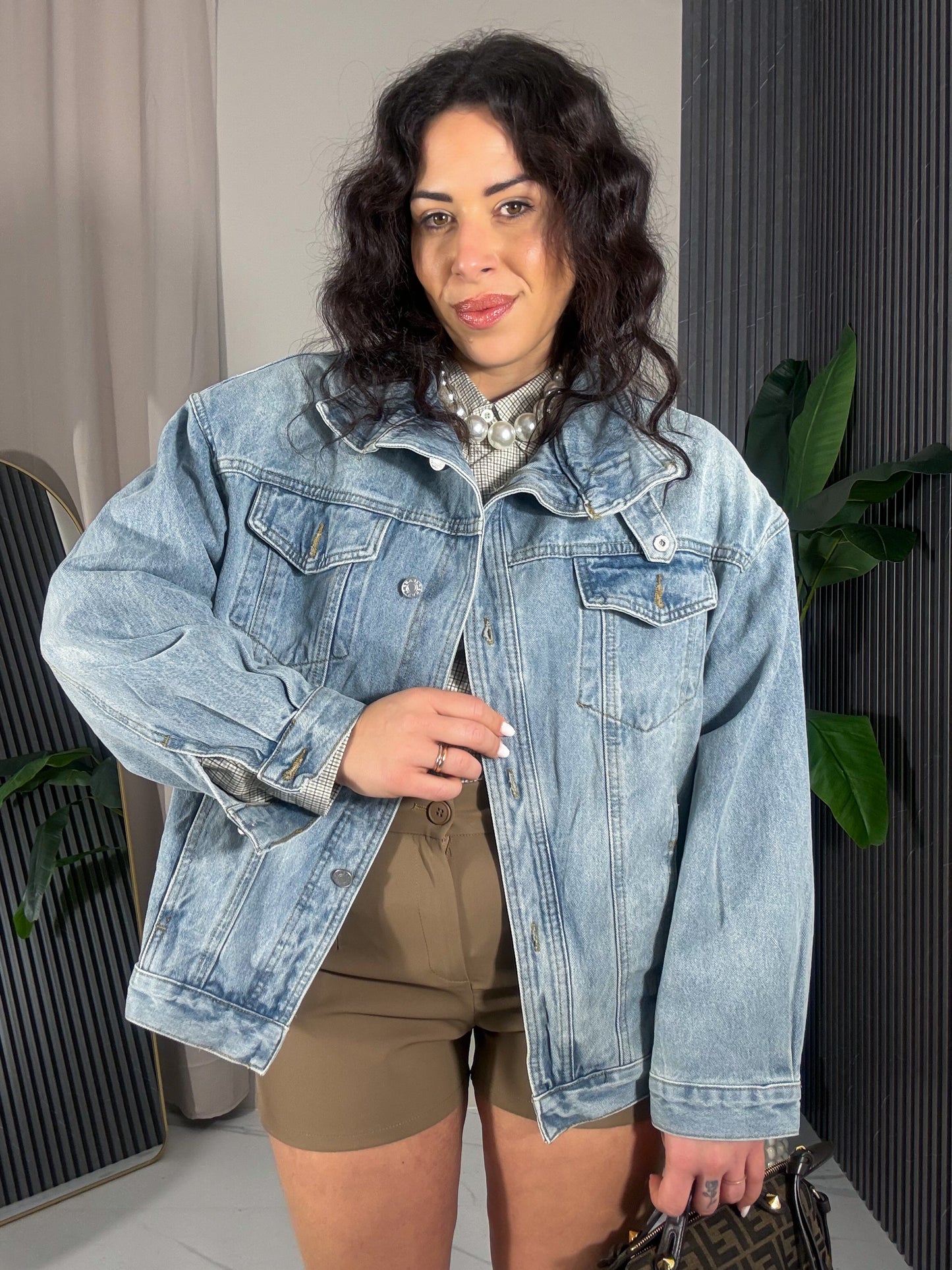 Giacca oversize denim