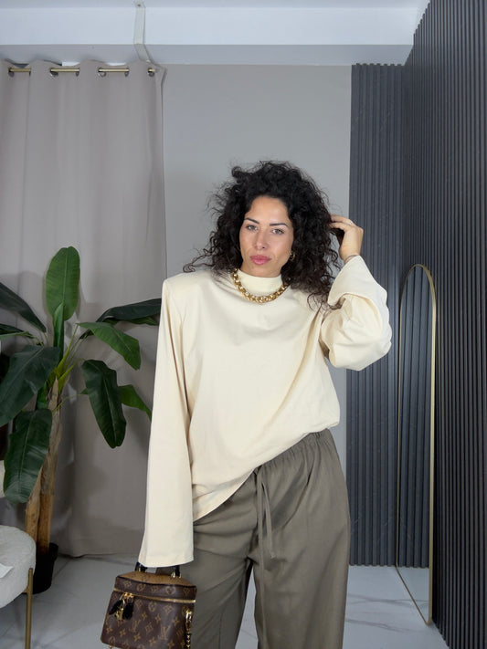 Maglia Strutturata Oversize beige