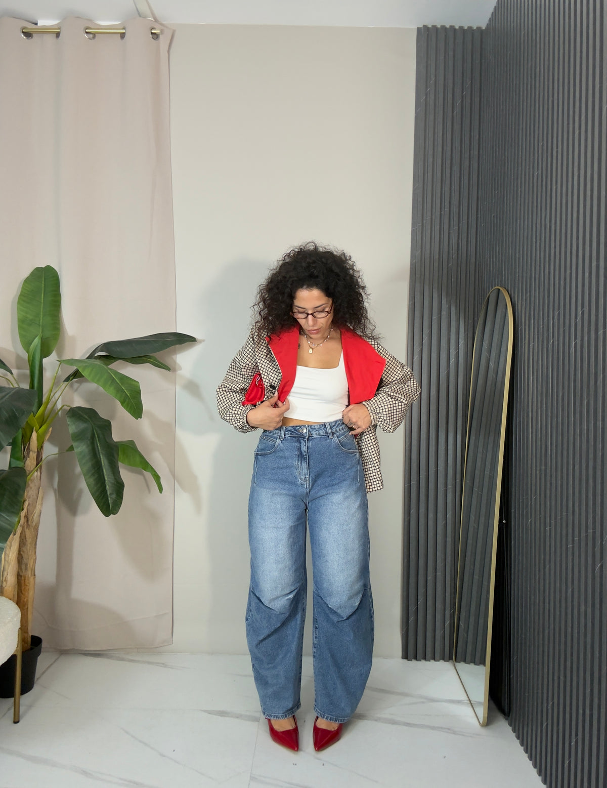 Jeans balloon vita alta