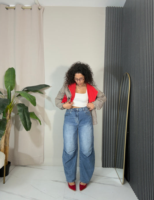 Jeans balloon vita alta