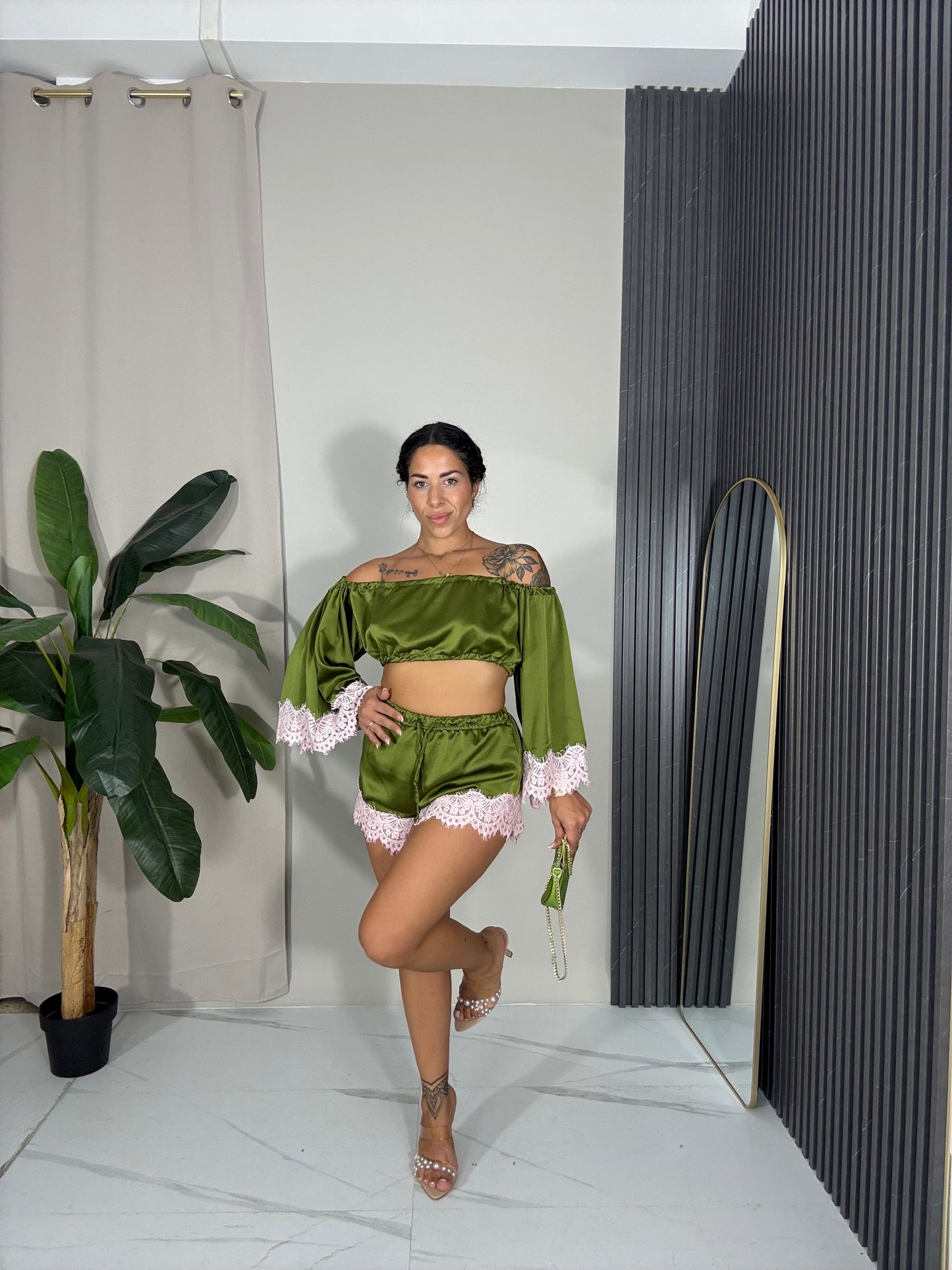 Coordinato barbie verde